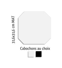 Carrelage octogonal rectifie 31.6x31.6 blanc mat A