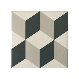 Carrelage imitation ciment cube gris blanc 20x20 c