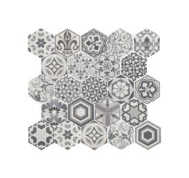 Carrelage hexagonal 17,5x20 Tomette Harmony B&W -