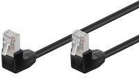 Câble RJ45 CAT.5 avec têtes coudées Noir - 1m