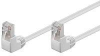 Câble RJ45 CAT.5 avec têtes coudées Blanc - 1m