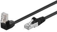 Câble RJ45 CAT.5 avec 1 tête coudée 90° Noir - 1m