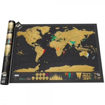 Carte du Monde à Gratter Luxe Carte du Monde à Gratter Luxe