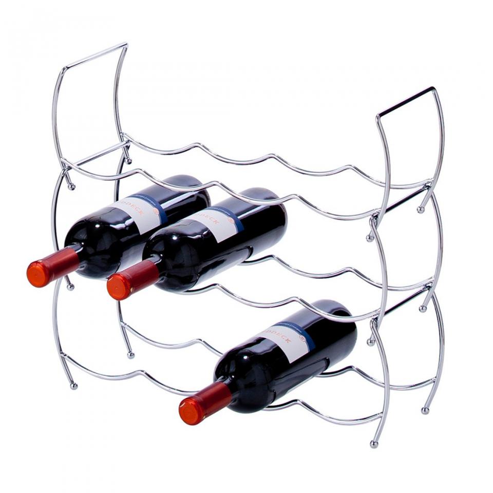 Range-bouteilles Kjell (lot de 3) - Chrome