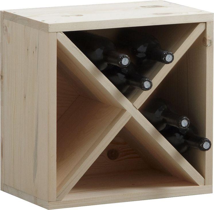 Casier de rangement 16 bouteilles en epicéa