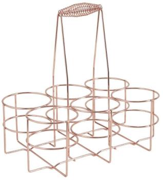 Panier 6 bouteilles design métal cuivré