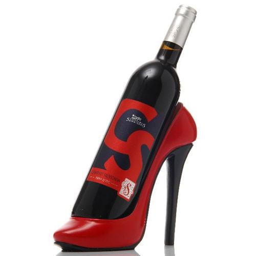 Porte-bouteille chaussure Gloss - noir, rouge