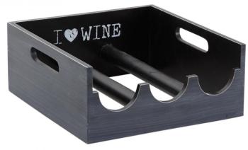 Porte bouteilles bois I love wine
