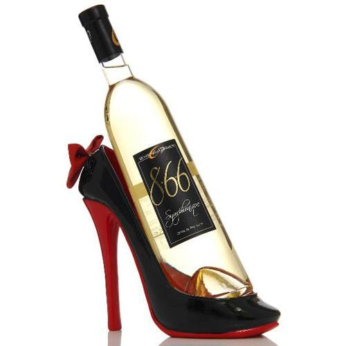 Porte-bouteille chaussure Gala - noir, rouge