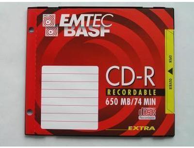 EMTEC-BASF CD-R 74 650MO en Cliptray Pack de 10 CD-R EMTEC-BASF CD-R 74 650MO en
