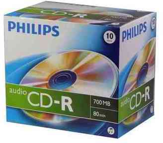 CD-R 80 700Mo Digital-Audio Philips en Jewelcase 10-Pack CD-R 80 700Mo Digital-Audio