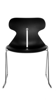 SI-3630 Chaise coque polypropylène empilable noir