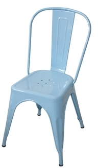 Chaise lank industrielle jaune