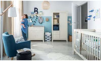 PACK MEUBLES CHAMBRE BÉBÉ CLASSIQUE COLORIS CRÈME