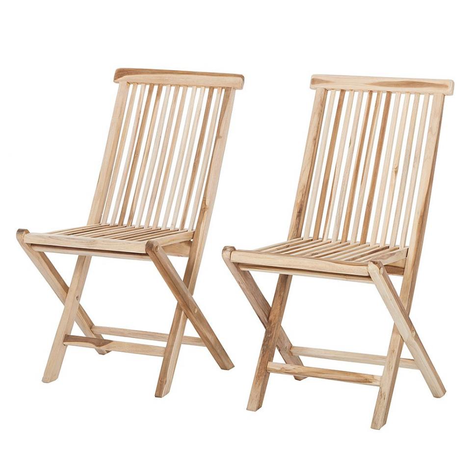 Chaise pliante Teakline (lot de 2) - Teck massif