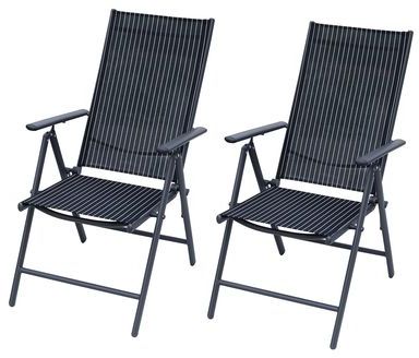 Chaise pliante Linu I (lot de 2) - Textilène / Alu
