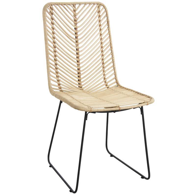 AUBRY GASPARD ? Chaise Palma en rotin naturel et m