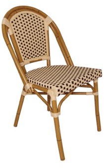 Lot de 4 chaises continental en rotin