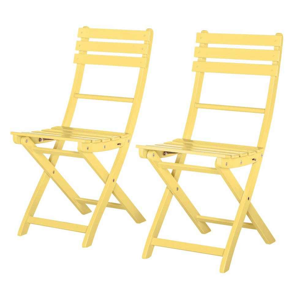 Chaise pliante Betty Sue (lot de 2) - Acacia massi