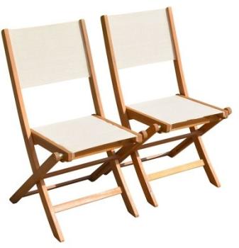 Chaises pliantes de jardin en bois