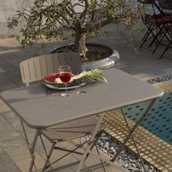Chaise de jardin pliante gris clair Gris