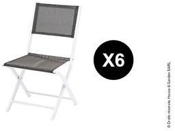 CHAISES DE JARDIN PLIANTES EN ALUMINIUM BLANC - Co