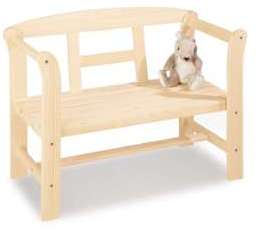 Banc de jardin en bois massif coloris naturel