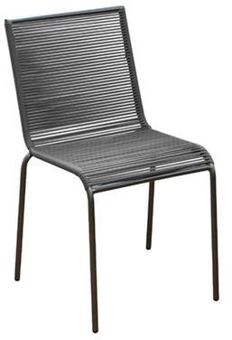Chaise de jardin POLO en acier et fil de résine te