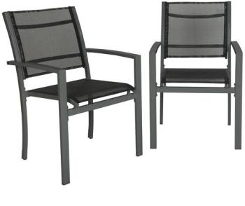 2 Chaises de Jardin de Salon en Métal 56 cm x 62 c