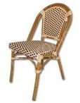 Chaises empilables en osier synthétique marron et