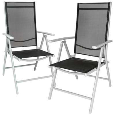 2 Chaises de Camping avec Accoudoirs et Dossier Ha