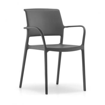 Ara - Chaise de jardin avec accoudoirs - anthracit