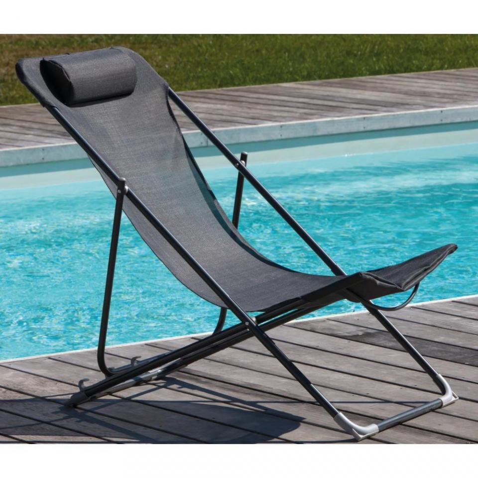 Chilienne pliante en acier royal/gris GLOBE - Prol