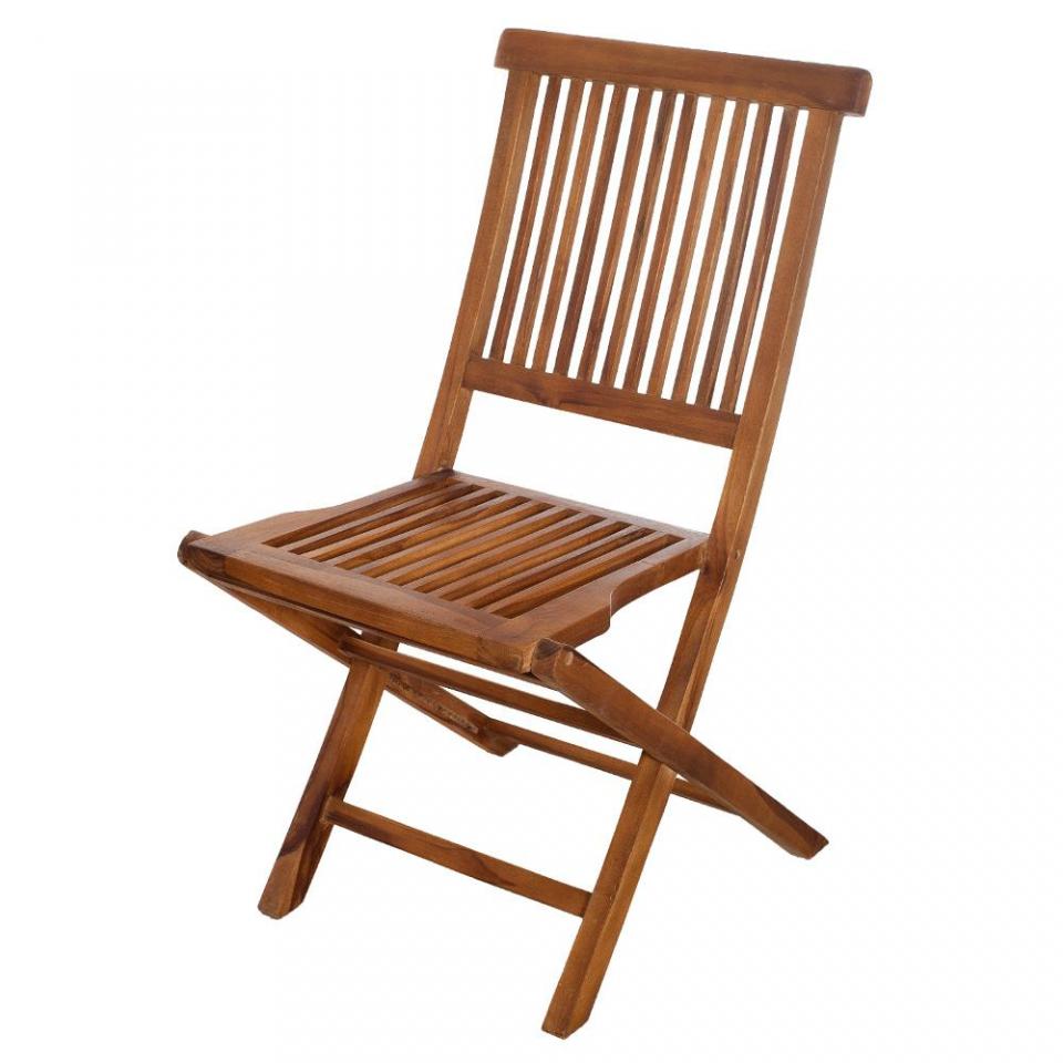 Chaise pliante de jardin en teck huilé 60cm