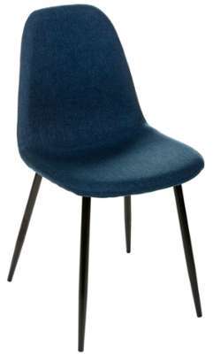 Chaise - Lot de 4 - Nokas - Bleu foncé - AC-DÉCO
