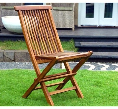 Chaises de jardin pliante en teck huilé - WOOD-EN-