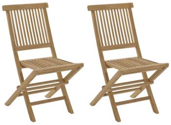 Chaises de jardin en teck lot de 2 BORNEO