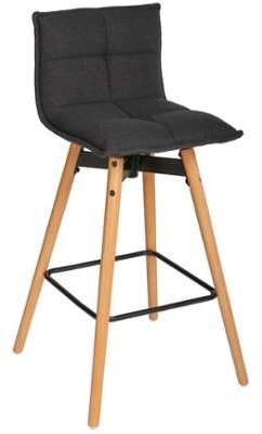 Chaise de bar - Lot de 2 - Atiel - Noir - AC-DÉCO