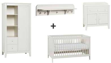 PACK MEUBLES CHAMBRE BÉBÉ CLASSIQUE COLORIS CRÈME