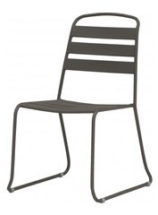 Chaise fer forgé empilable gris