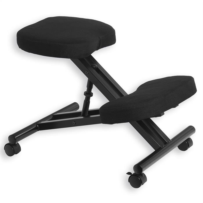 Tabouret ergonomique ROBERT, noir/noir