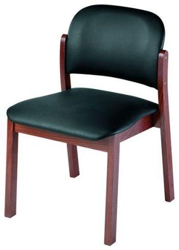 Chaise d ACCUEIL MALVA SimiliNoir-Acajou