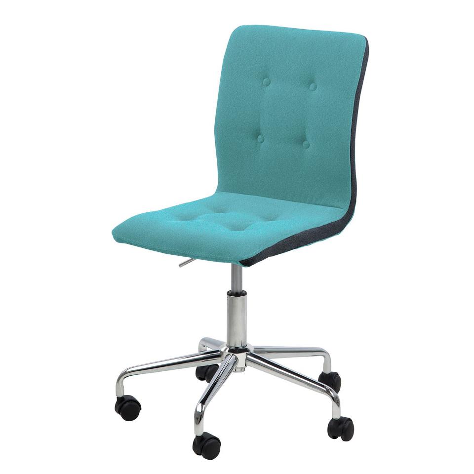 Chaise de bureau pivotante Kaja - Tissu / Chrome -