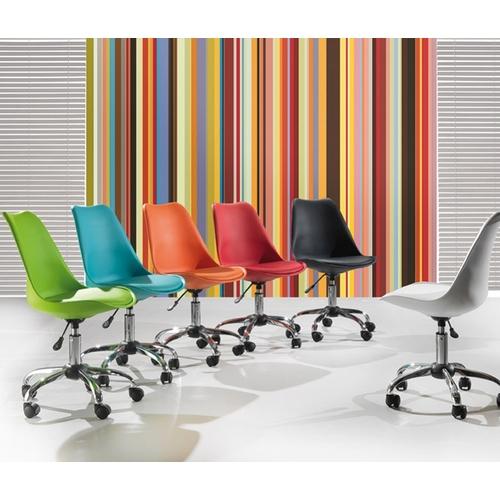 Chaise de bureau design à roulettes colorée KRIAKA