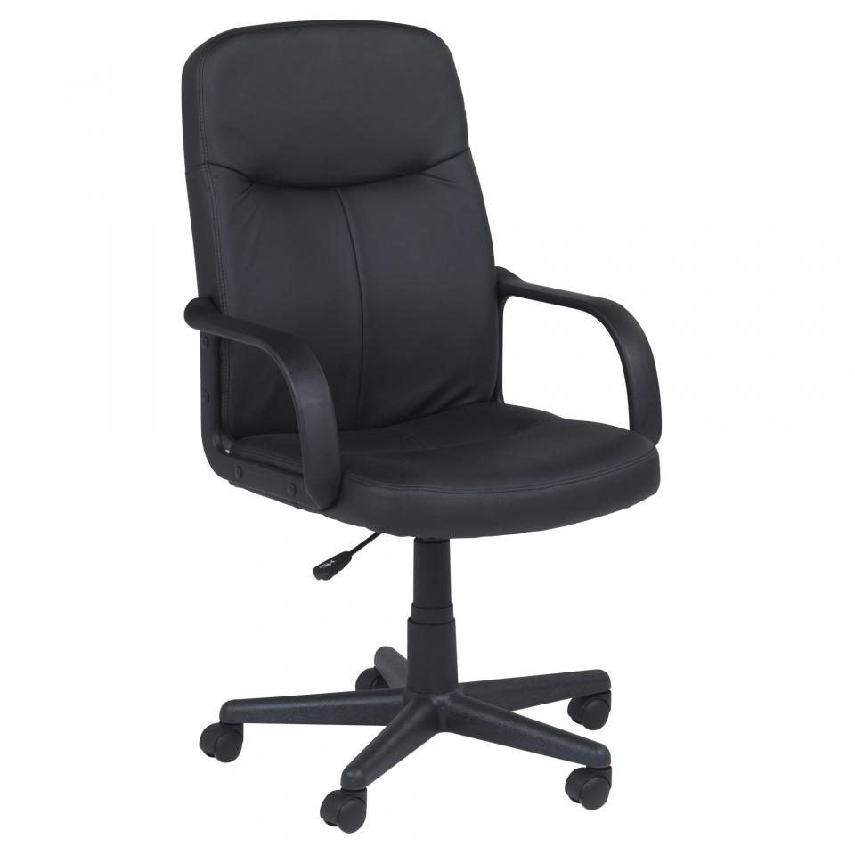 Fauteuil de bureau à roulettes en polyuréthane noi