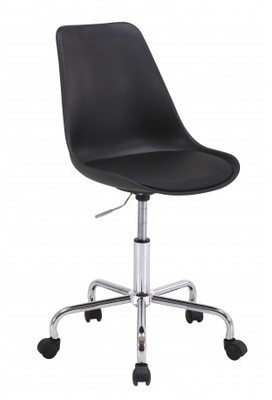 Chaise de bureau contemporaine de couleur noire en