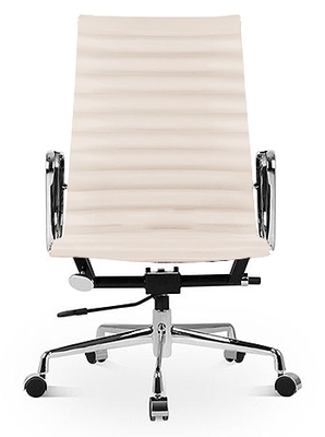Chaise bureau-style T9 Cuir Premium - Roulettes Iv