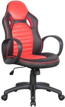Racing Chaise de bureau pivotante noir/rouge 0936