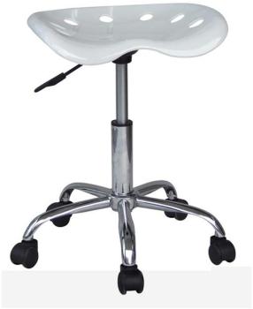 Tabouret à roulettes / de travail blanc M-95013/1