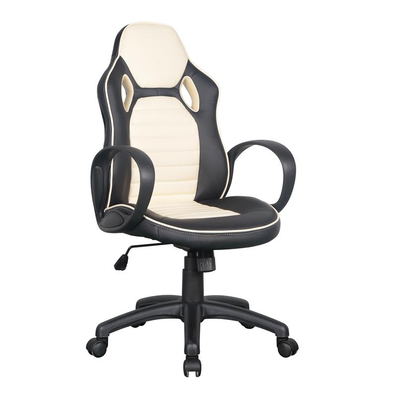 Racing Chaise de bureau pivotante noir/blanc 0936